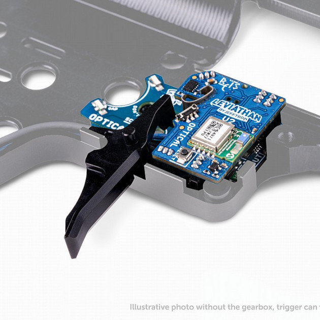 Leviathan - V2 Optical to stock  plus  Flat CNC trigger black
