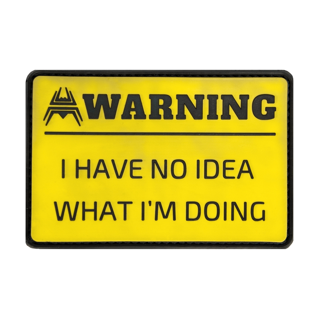 ANAREUS VELCRO Warning Patch NO IDEA - Yellow