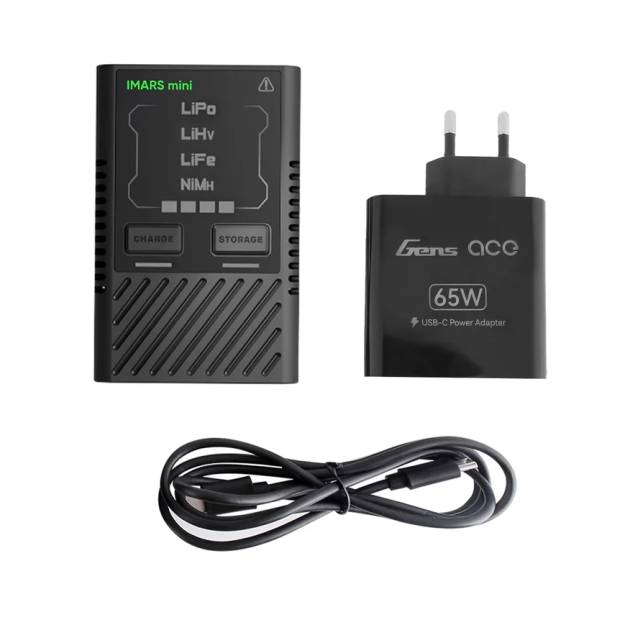 Gens ACE Charger G-TECH iMars Mini 2-4S, 60W (USB-C)  plus  AC Adapter and Cable