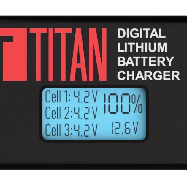 TITAN Li-Pol / Li-Ion DIGITAL CHARGER V2 (EU Plug) - Black