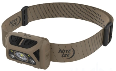 NITE IZE RADIANT(R) RH2(TM) Rechargeable Headlamp PowerSwitch(TM) Bushcraft - Black / Brown