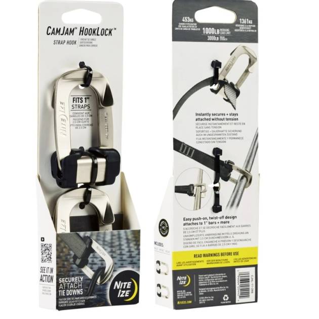 NITE IZE CamJam(TM) HookLock(TM) Strap Hook (2-Pack) - Silver