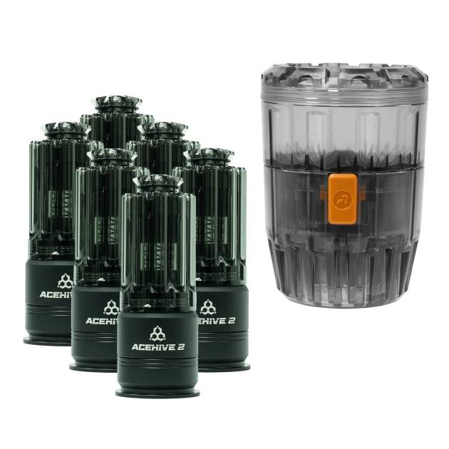 AceTech SMASH PACK 6 plus 1 Set of 40mm AceHive 2 Grenades and Spawner – Black