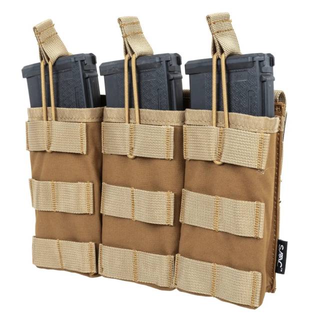 SATAC Open MOLLE Pouch for 3 Magazines M4 / AR15 - Tan