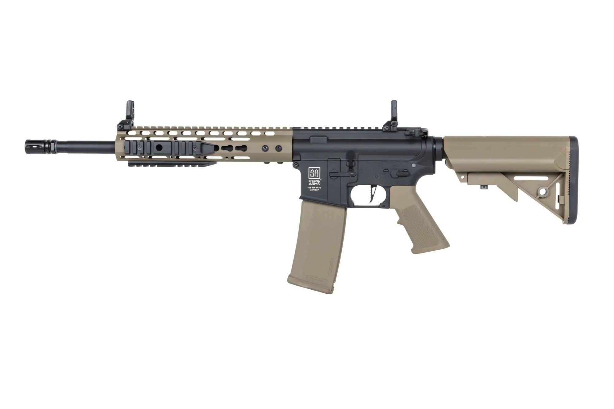 SA M4 Keymod Gen2 Airsoft Rifle (SA-C09 CORE(TM) HAL ETU(TM)) - Black / Tan