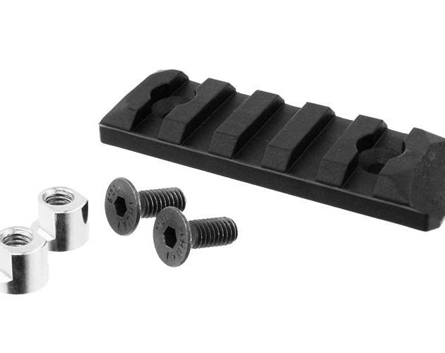 PTS Enhanced RIS Rail Section for KeyMod, 5 slots / 60 mm – Black