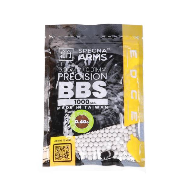 SA EDGE ULTRA(TM) BIO Pellets 0.40g, 1000 BBs (Bag) – White