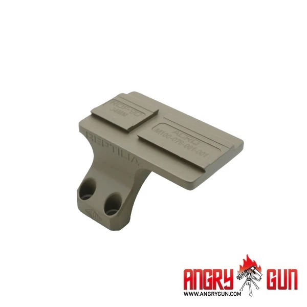 Angry Gun 34mm ROF-90 AUS Mount for ACRO P1 / P2 Red Dot Sight – Tan