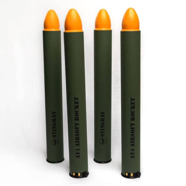 Stingray AT4 S2 Marking Airsoft Rockets (4 Pcs) – Orange head